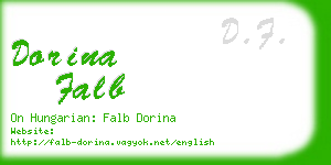 dorina falb business card